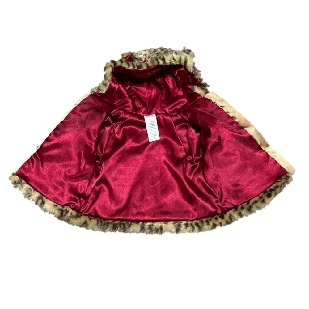 GYMBOREE Fake Fur Leopard Jacket Girl (Sz 3-6)